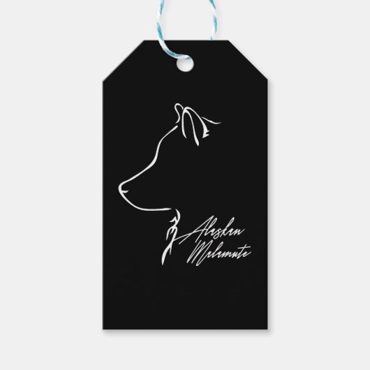 Alaskan Malamute Profiel hond moeder Cadeaulabel (Voorkant)