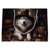Alaskan Malamute Pumpkins Halloween Scary Groot Cadeauzakje (Voorkant)