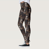 Alaskan Malamute Pumpkins Halloween Scary Leggings (Links)