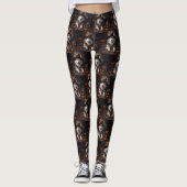 Alaskan Malamute Pumpkins Halloween Scary Leggings (Voorkant)