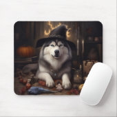 Alaskan Malamute Pumpkins Halloween Scary Muismat (Met muis)