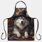 Alaskan Malamute Pumpkins Halloween Scary Schort (Voorkant)