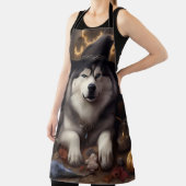 Alaskan Malamute Pumpkins Halloween Scary Schort (Insitu)