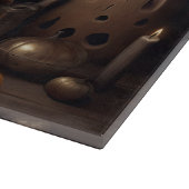 Alaskan Malamute Pumpkins Halloween Scary Snijplank (Hoek)