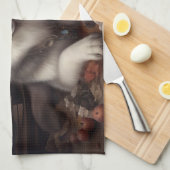 Alaskan Malamute Pumpkins Halloween Scary Theedoek (Quarter Fold)