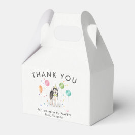 Alaskan Malamute Puppy Dog Verjaardag Dank u Bedankdoosjes