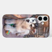 Alaskan Malamute Puppy Head-kantelfoto Case-Mate iPhone Case (Achterkant (horizontaal))