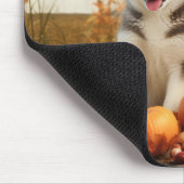 Alaskan Malamute Puppy Herfst Delight Pompoen Muismat (Hoek)