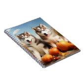 Alaskan Malamute Puppy Herfst Delight Pompoen Notitieboek (Rechterzijde)