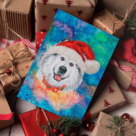 Alaskan Malamute Ras Hond Kerstmis Feestdagenkaart