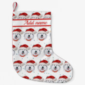 Alaskan Malamute Ras Kerstmis Hond Patroon Kleine Kerstsok (Voorkant)