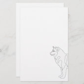 Alaskan Malamute Ready to Color and Customize Briefpapier (Voorkant / Achterkant)
