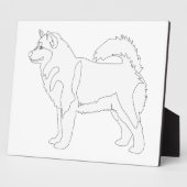 Alaskan Malamute Ready to Color and Customize Fotoplaat (Zijkant)