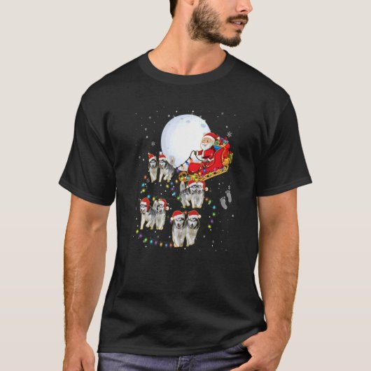 Alaskan Malamute Reindeer Kerstkerstkerstkerstman  T-shirt (Voorkant)