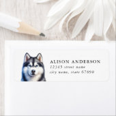 Alaskan Malamute retouradreslabels Etiket (Insitu)
