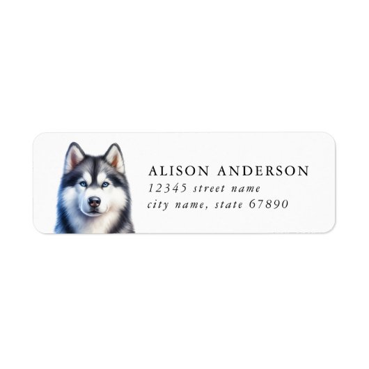 Alaskan Malamute retouradreslabels Etiket (Voorkant)
