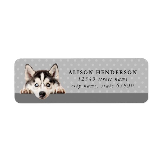 Alaskan Malamute retouradreslabels Etiket (Voorkant)