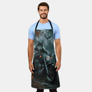 Alaskan Malamute Riding Motorcycle Halloween Eng Schort