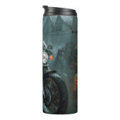 Alaskan Malamute Riding Motorcycle Halloween Eng Thermosbeker (Geroteerd rechts)