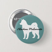 Alaskan Malamute Ronde Button 5,7 Cm (Voorkant /achterkant)