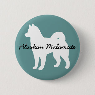 Alaskan Malamute Ronde Button 5,7 Cm