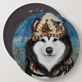 Alaskan Malamute                Ronde Button 6,0 Cm (Voorkant /achterkant)