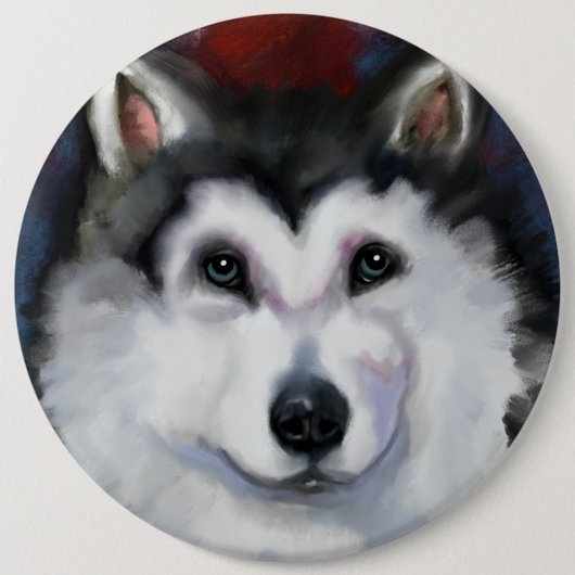 ALASKAN MALAMUTE RONDE BUTTON 6,0 CM (Voorkant)