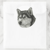 Alaskan Malamute Ronde Sticker (Tas)