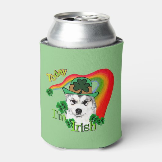 Alaskan Malamute Saint Patricks Day Blikjeskoeler (Blikje Voorkant)