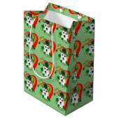 Alaskan Malamute Saint Patricks Day Medium Cadeauzakje (Achterkant Gekanteld)