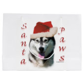 Alaskan Malamute Santa Paws Groot Cadeauzakje (Achterkant)
