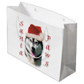 Alaskan Malamute Santa Paws Groot Cadeauzakje (Achterkant Gekanteld)