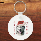 Alaskan Malamute Santa Paws Sleutelhanger (Achterkant)