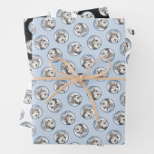 Alaskan Malamute Schilderij Mal Sled Dog Art Inpakpapier Vel (In situ)