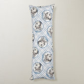 Alaskan Malamute Schilderij Mal Sled Dog Art Lichaamskussen (Achterkant (Verticaal))