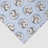 Alaskan Malamute Schilderij Mal Sled Dog Art Tissuepapier (Detail)