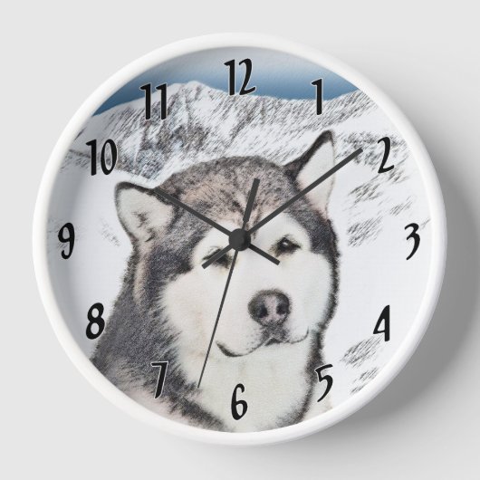 Alaskan Malamute Schilderij - Mooie Originele Hond (Voorkant)