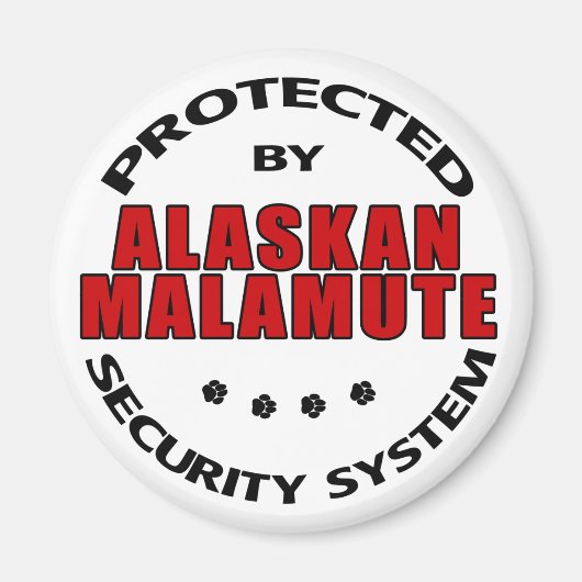 Alaskan Malamute Security Magneet (Voorkant)