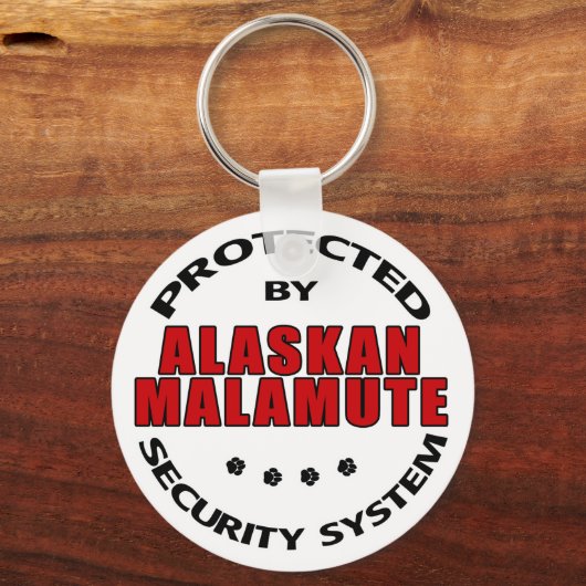 Alaskan Malamute Security Sleutelhanger (Voorkant)