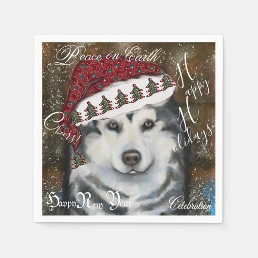 Alaskan Malamute Servet (Voorkant)