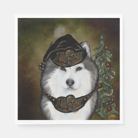 Alaskan Malamute Servet (Voorkant)