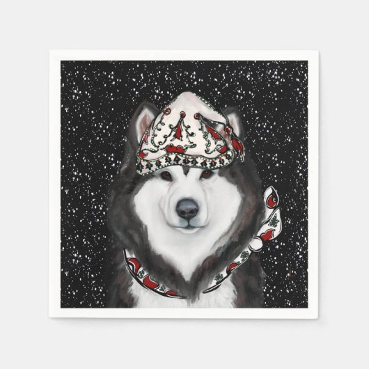 Alaskan Malamute Servet (Voorkant)