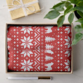 Alaskan Malamute Silhouetten Kerstpatroon Tissuepapier (Geschenk)