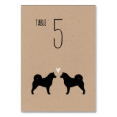 Alaskan Malamute Silhouettes Huwelijksreceptie Kaart (Achterkant)