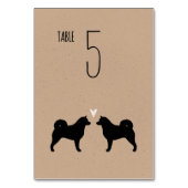 Alaskan Malamute Silhouettes Huwelijksreceptie Kaart (Voorkant)