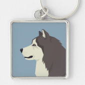 Alaskan Malamute Sleutelhanger (Voorkant)