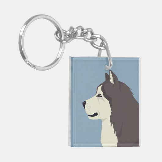Alaskan Malamute Sleutelhanger (Voorkant Links)