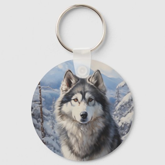 Alaskan Malamute Sleutelhanger (Voorkant)