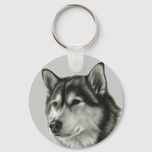 Alaskan Malamute Sleutelhanger (Voorkant)