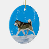 Alaskan Malamute Snowflake Ornament (Rechts)